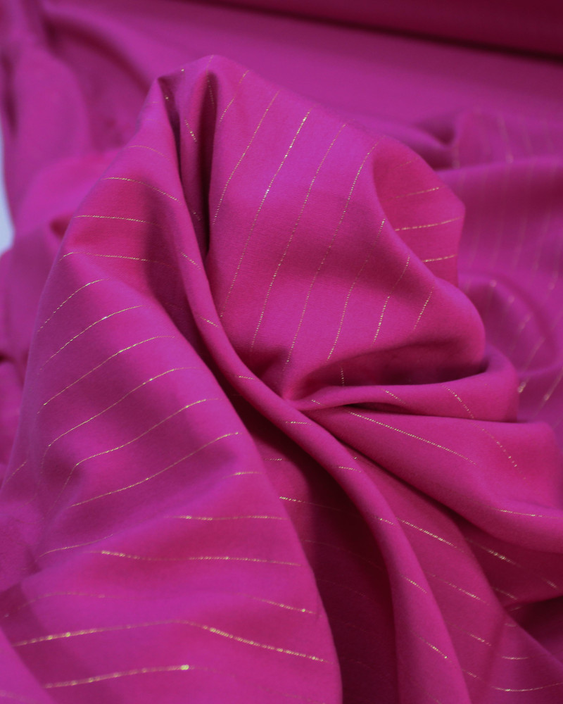 Tecido Viscose com Lurex Rosa