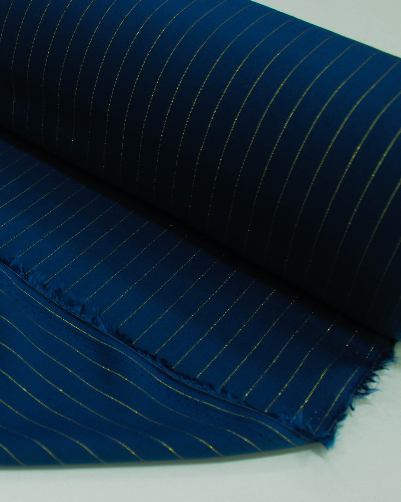 Tecido Viscose com Lurex Azul Peróleo