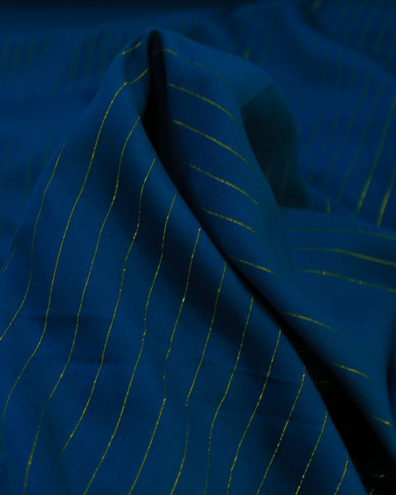 Tecido Viscose com Lurex Azul Peróleo