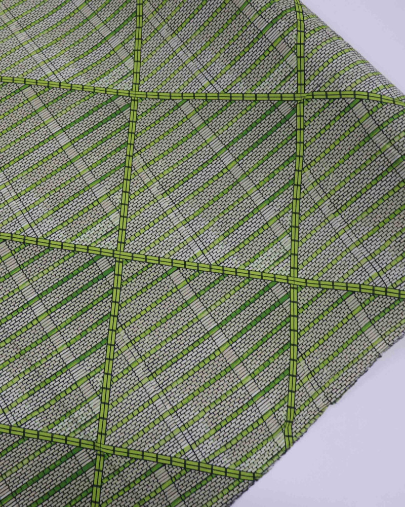 Tecido Viscose Texturizada Bambuzal Geométrico Tons de Verde