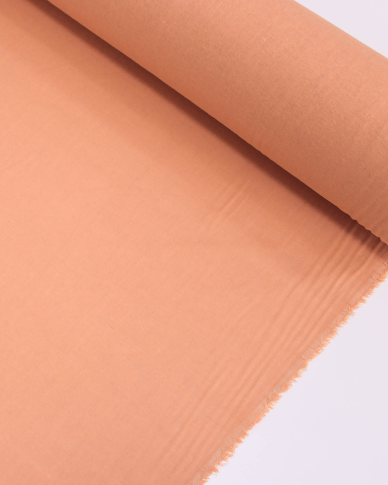 Tecido Linho Misto Rústico Laranja Estonado