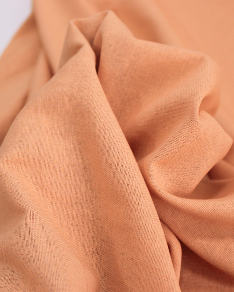 Tecido Linho Misto Rústico Laranja Estonado