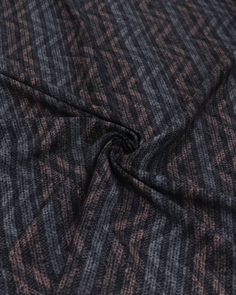 Tecido Viscose Texturizada Chevron em Desfoque Azul e Rosa