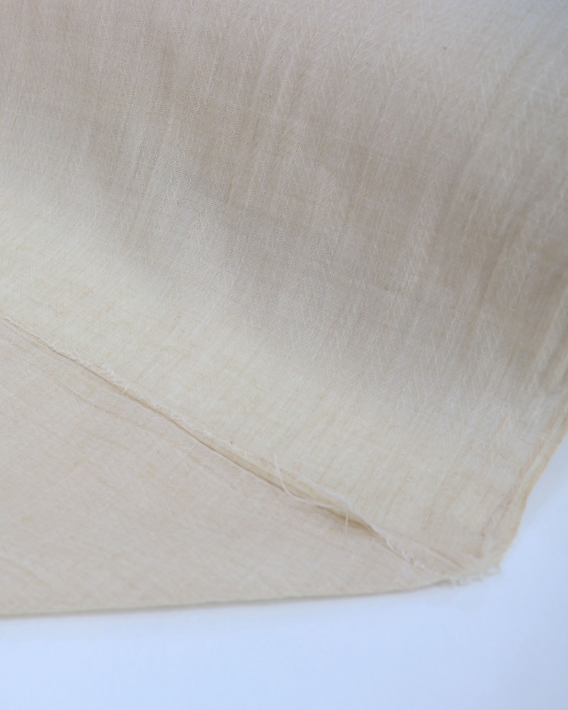 Tecido Crepe Maquinetado Listrado Areia