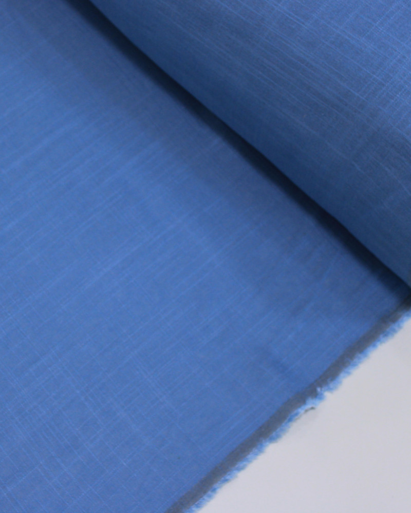 Tecido Linho Misto Texturizado Azul Céu