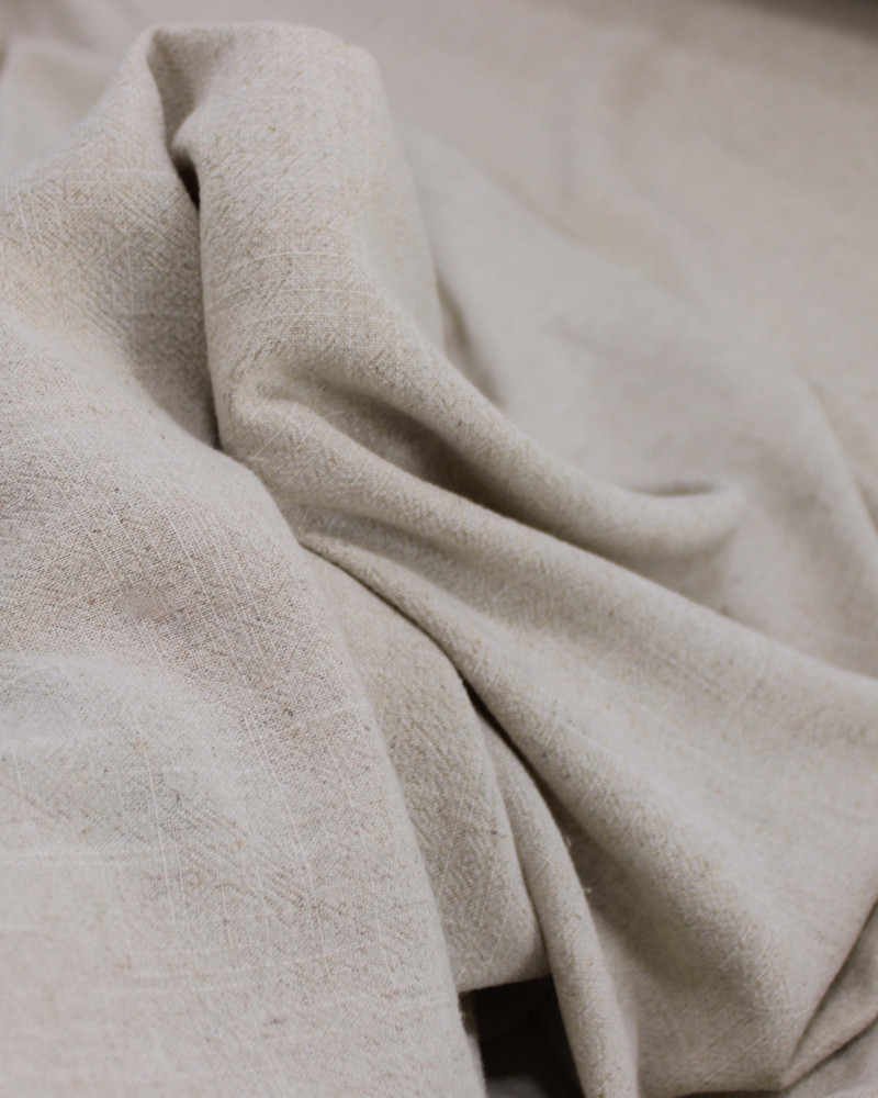 Tecido Linho Misto Texturizado Cru