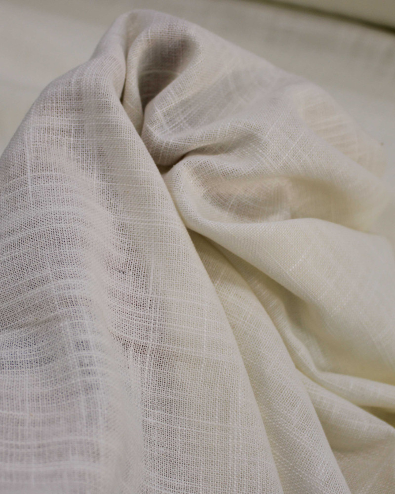Tecido Linho Misto Texturizado Offwhite