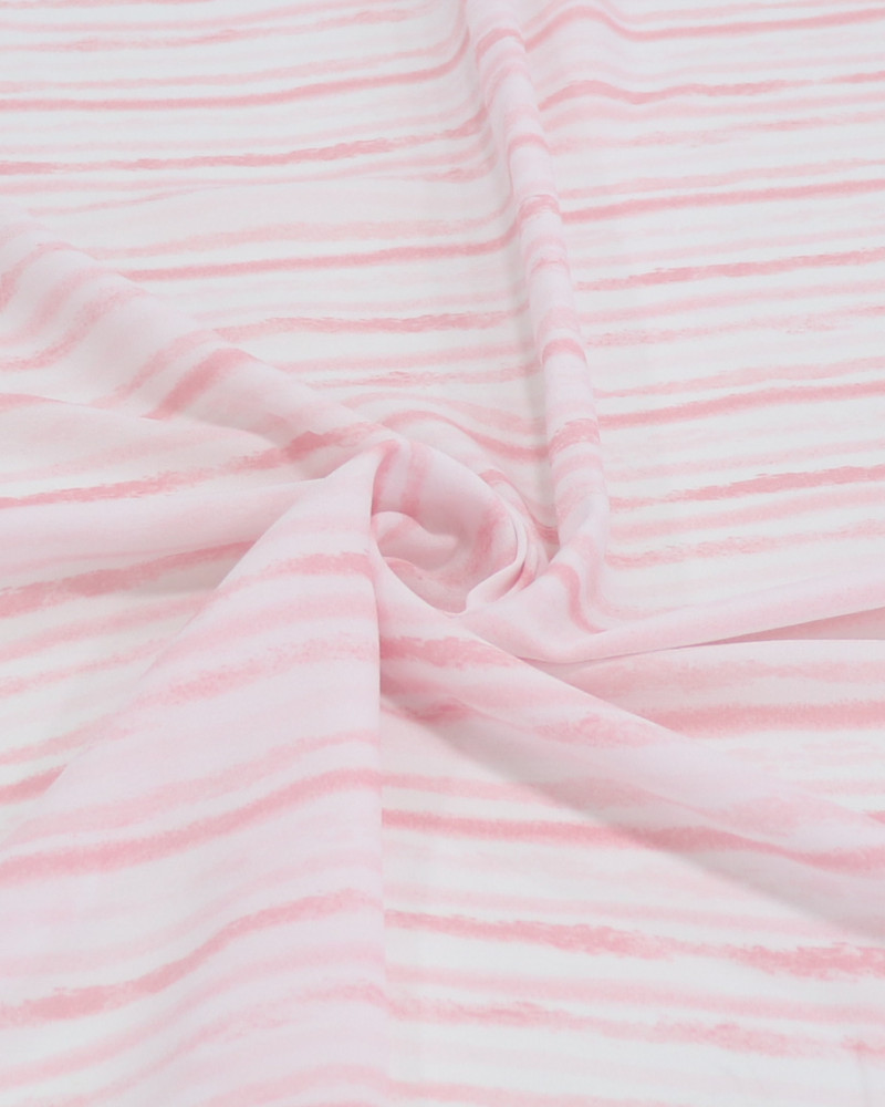 Tecido Crepe Koshibo Leve Listrado Tons de Rosa (0.9m)
