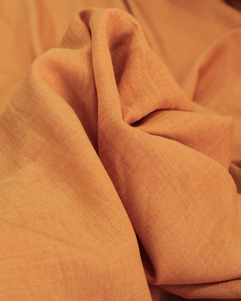 Tecido Crepe Duna Texturizada Tamarindo