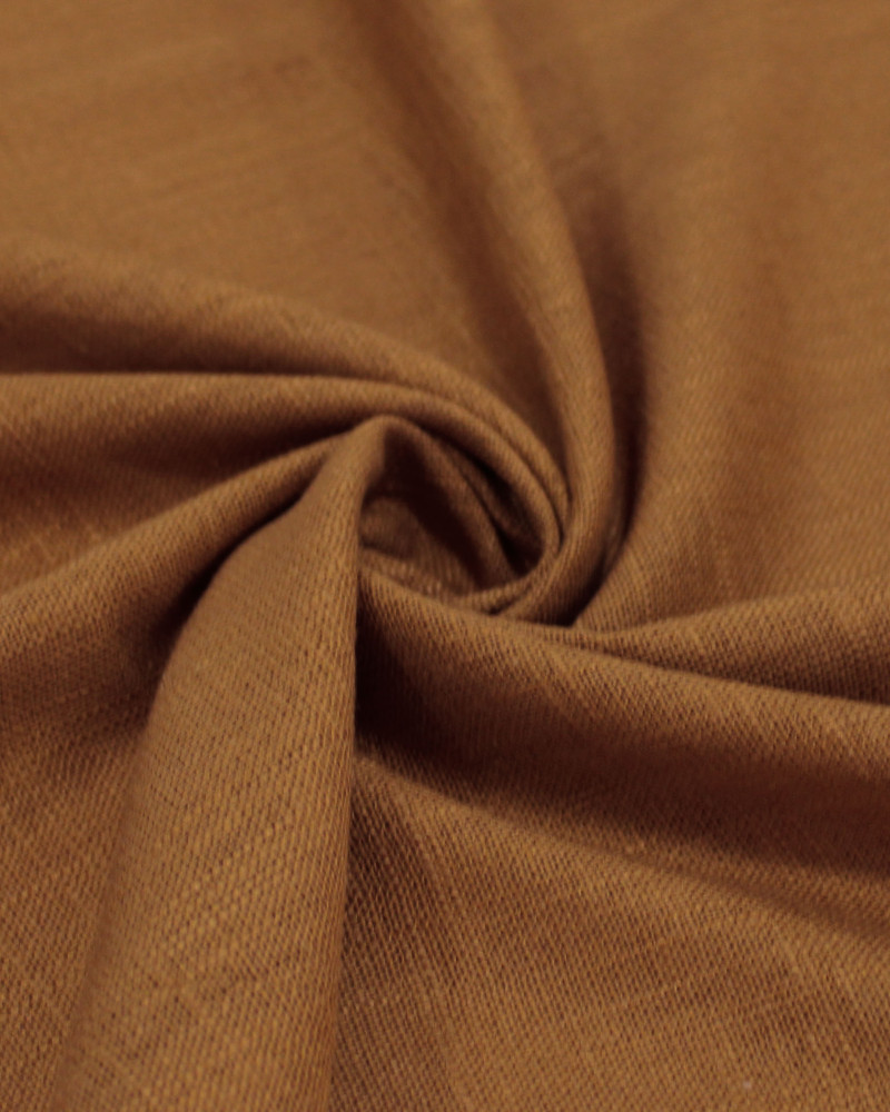 Tecido Linho Misto Texturizado Caramelo