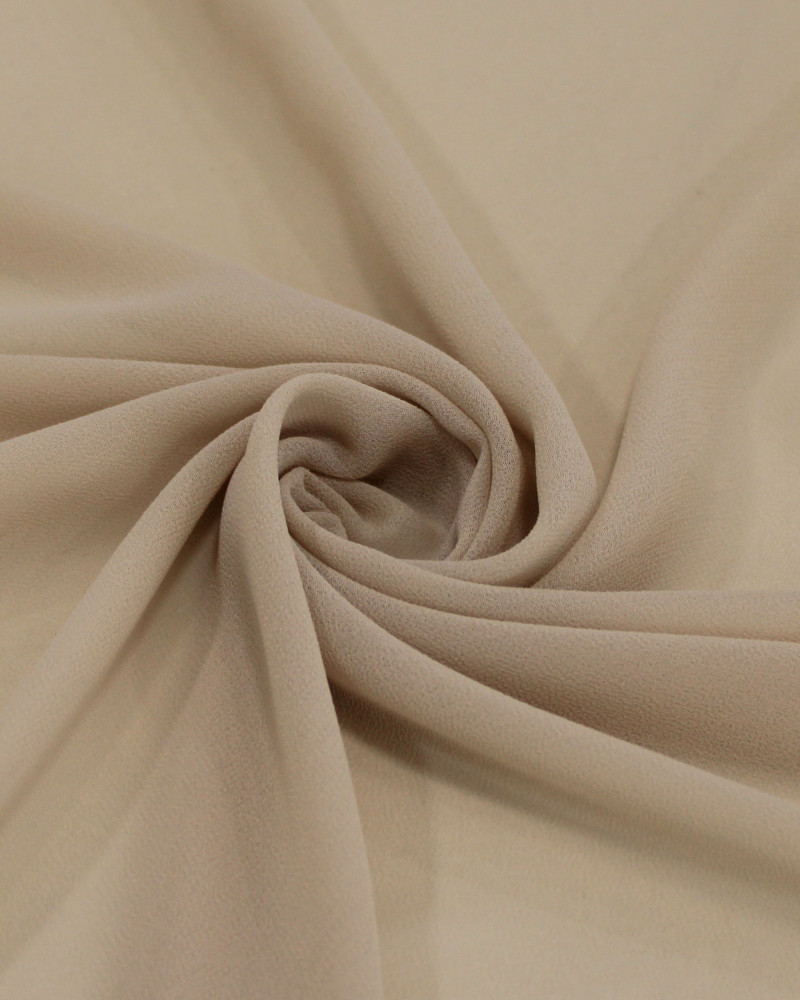 Tecido Crepe Chiffon Bege