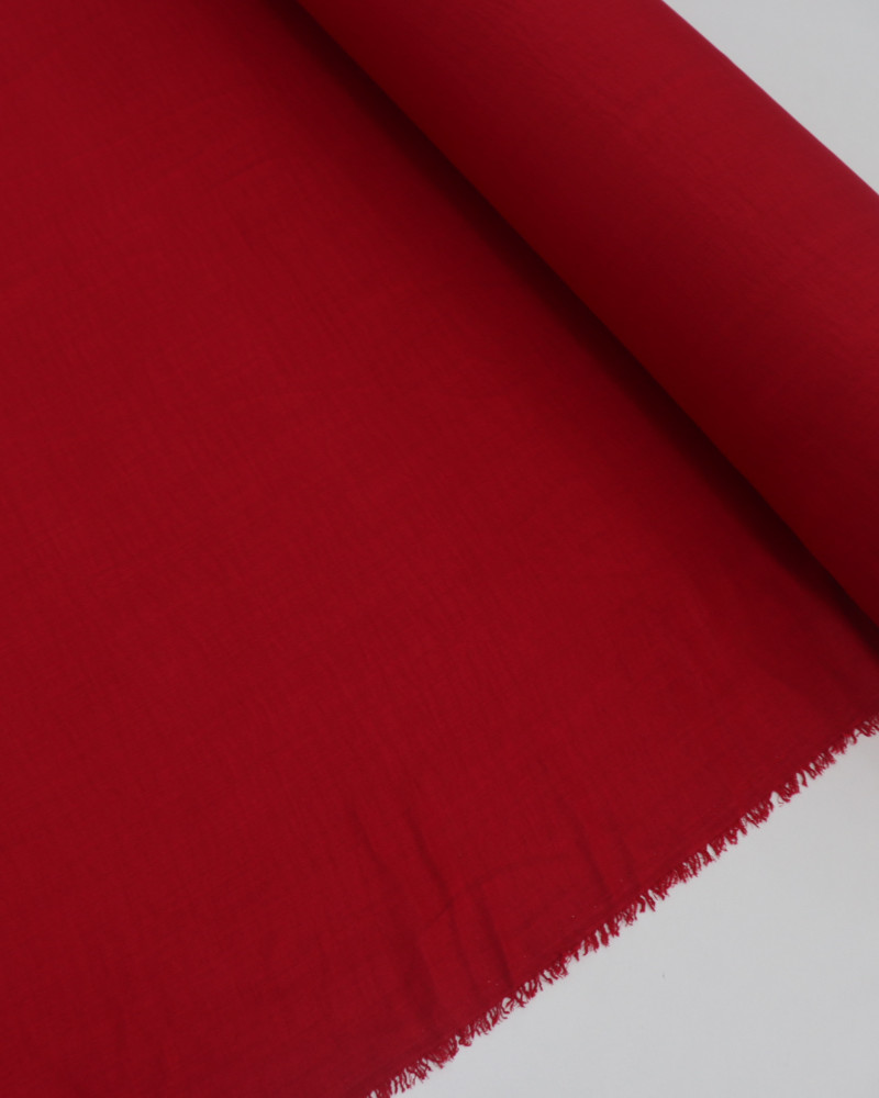 Tecido Crepe Duna Texturizado Vermelho