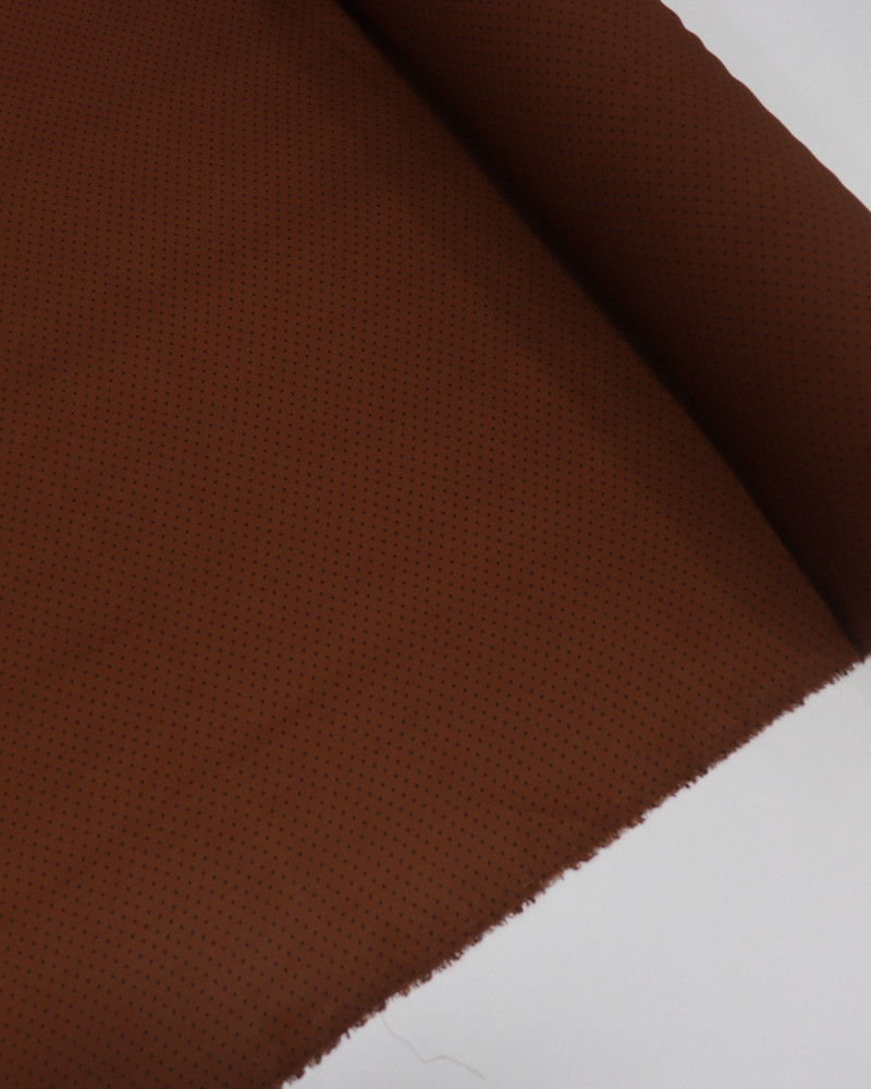 Tecido Crepe Koshibo Leve Polka Dots Preto e Marrom