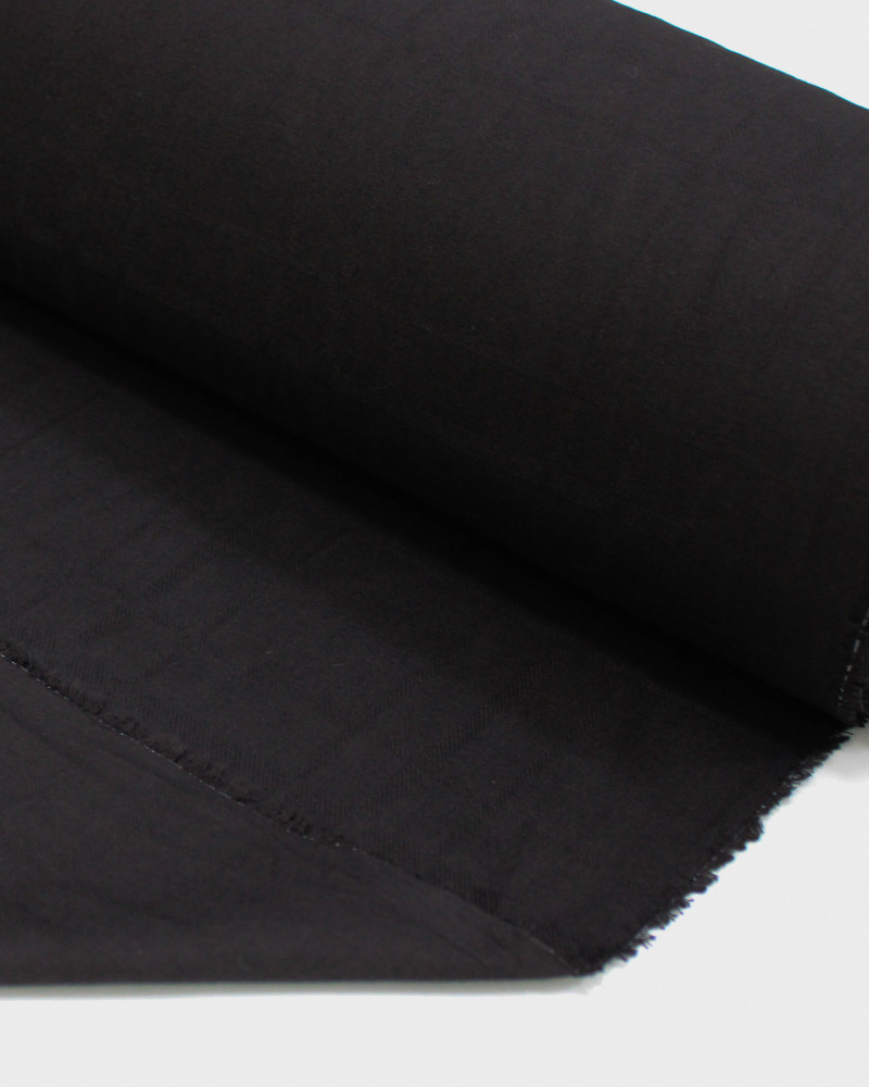 Tecido Tricoline Xadrez Triplo Maquinetado Preto