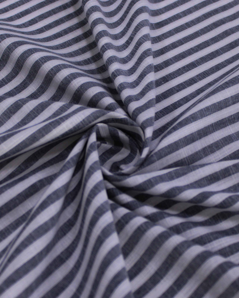 Tecido Tricoline Verano Flamê Listras Cinza e Preto