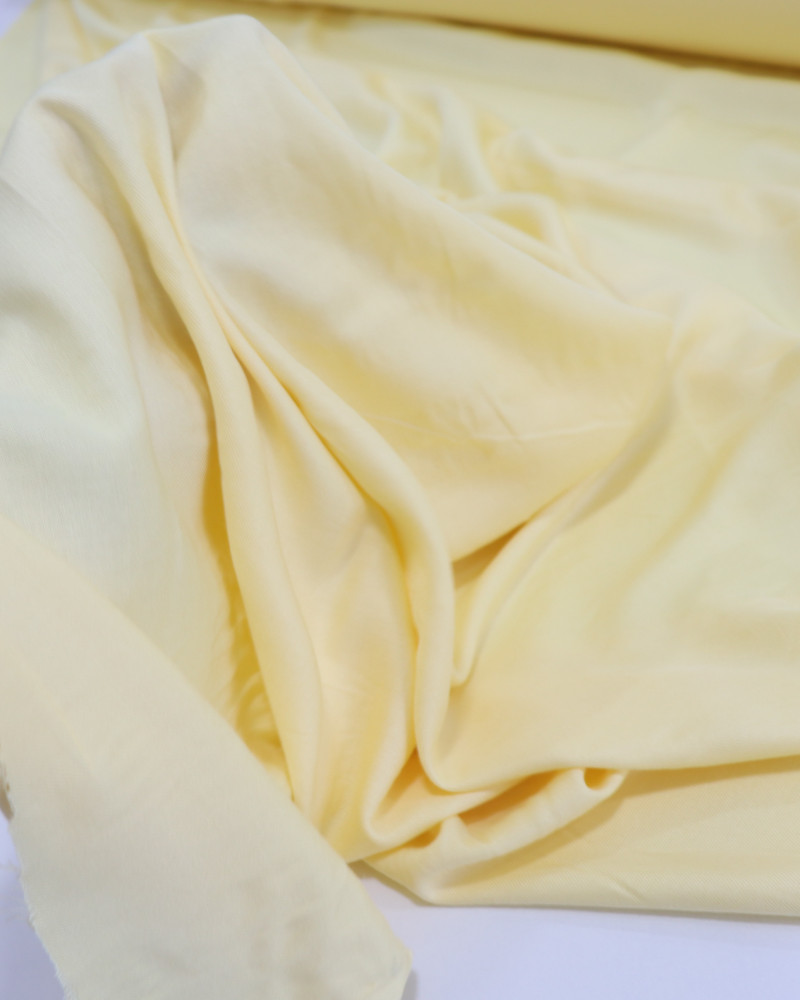 Tecido Viscose Sarjada Amarelo Manteiga