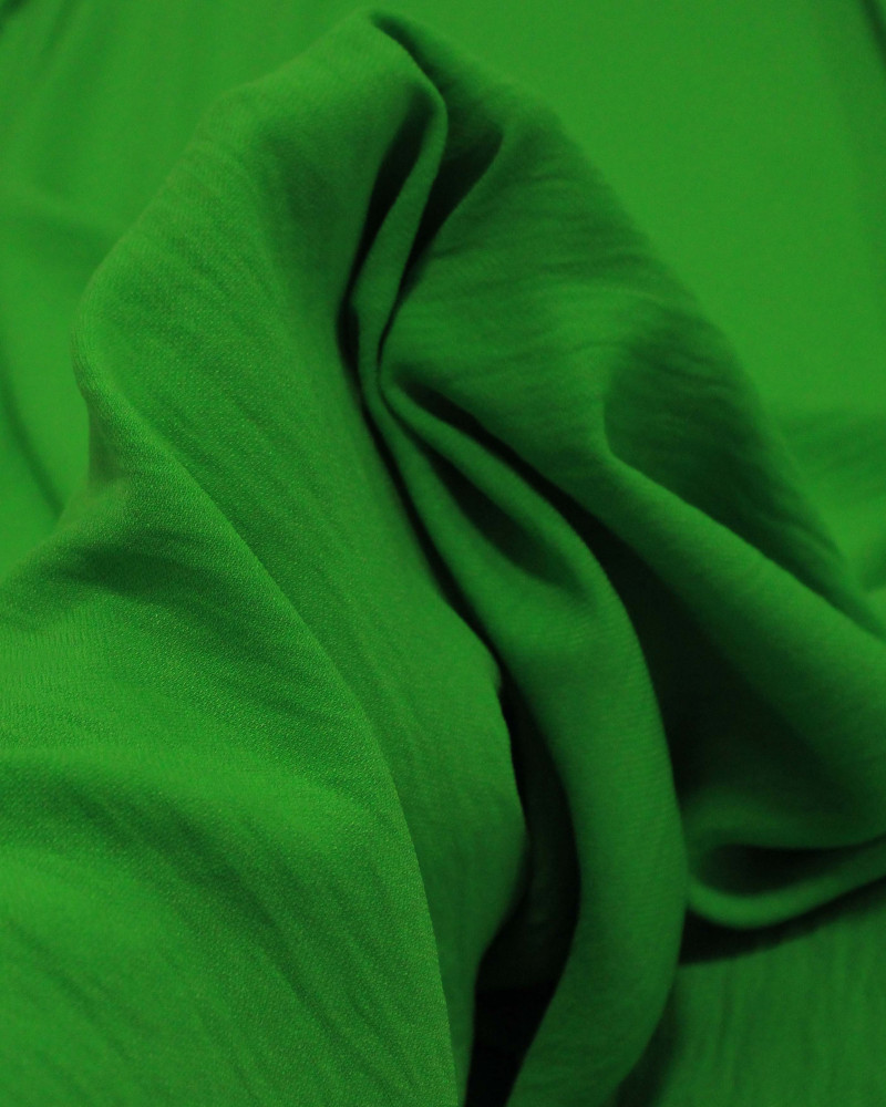 Tecido Crepe Duna Texturizado Verde Folha