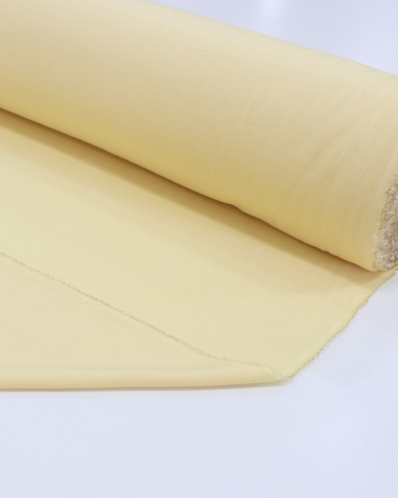 Tecido Viscose Texturizada Amarelo Manteiga