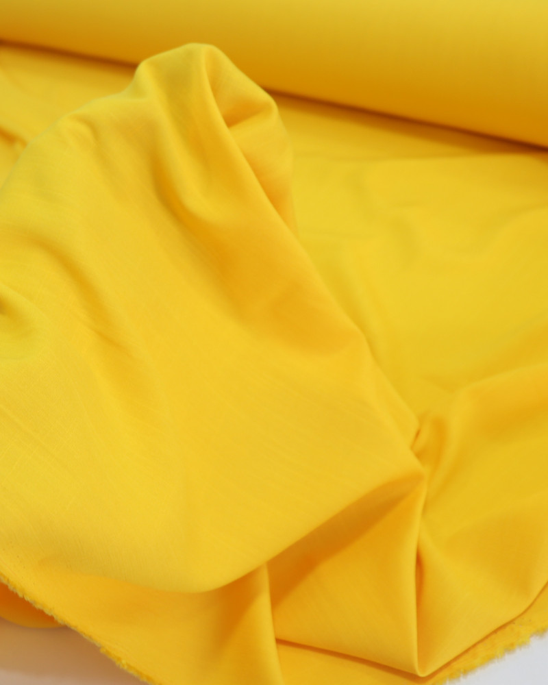 Tecido Viscose Texturizada Amarelo Gema