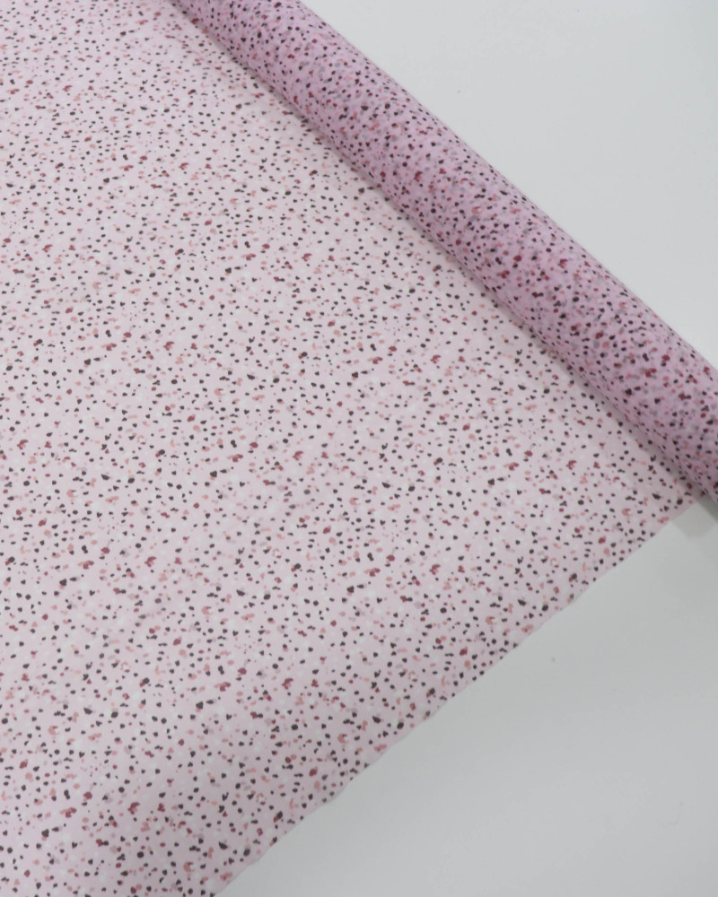 Tecido Crepe Chiffon Italiano Micro Pingos Irregulares Tons de Rosa