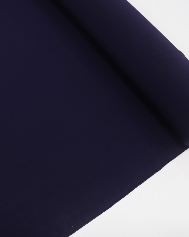 Tecido Crepe Texturizado com Elastano Azul Marinho Noite