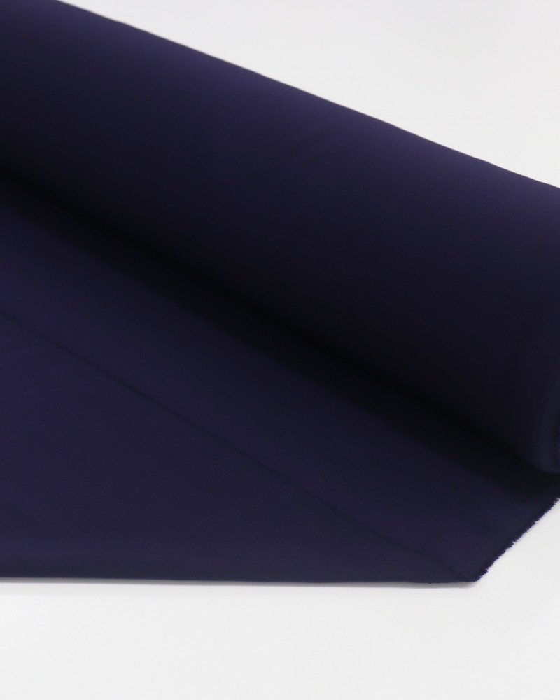 Tecido Crepe Texturizado com Elastano Azul Marinho Noite