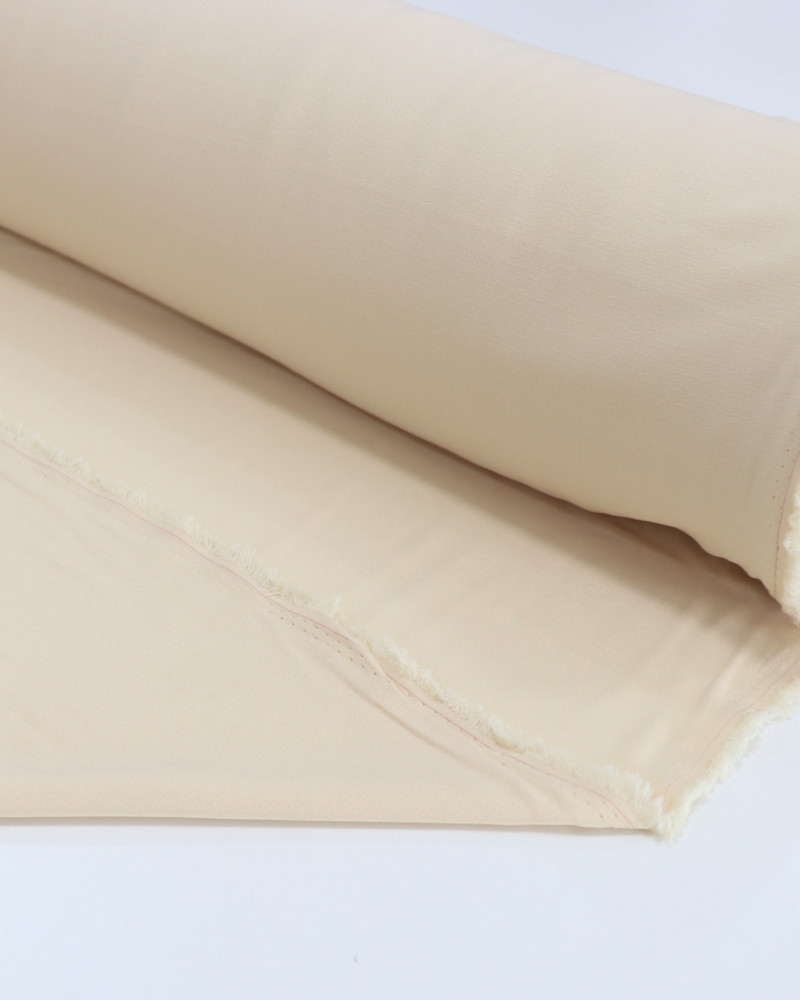 Tecido Crepe Texturizado com Elastano Bege Claro