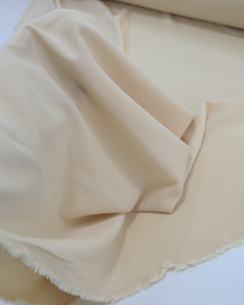 Tecido Crepe Texturizado com Elastano Bege Claro