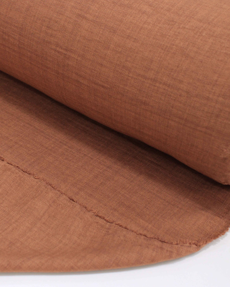 Tecido Crepe Duna Texturizado Castanho