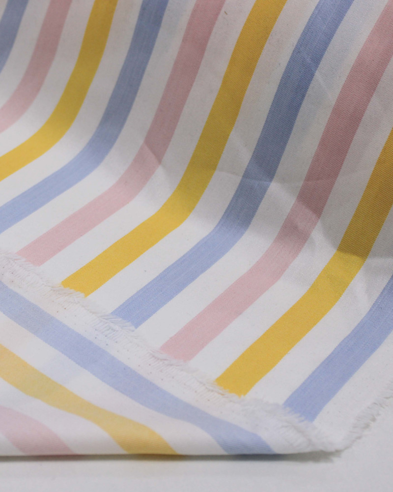 Tecido Viscose Premium Listras Candy Color