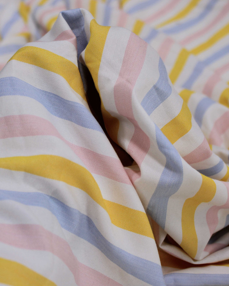 Tecido Viscose Premium Listras Candy Color