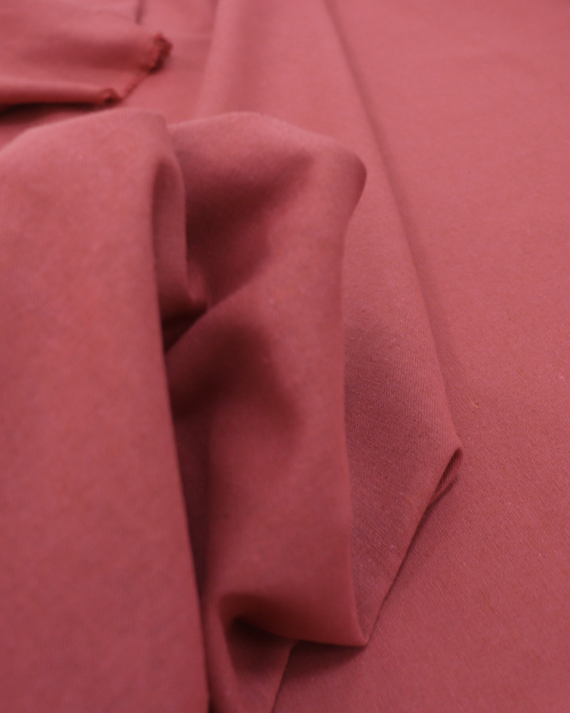 Tecido Linho Misto Rústico com Elastano Terra Rosa (2m)