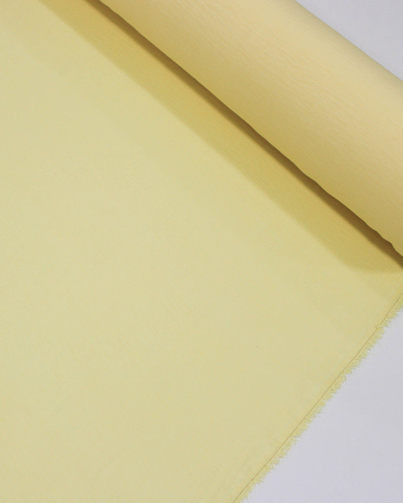 Tecido Crepe Duna Texturizado Amarelo Manteiga