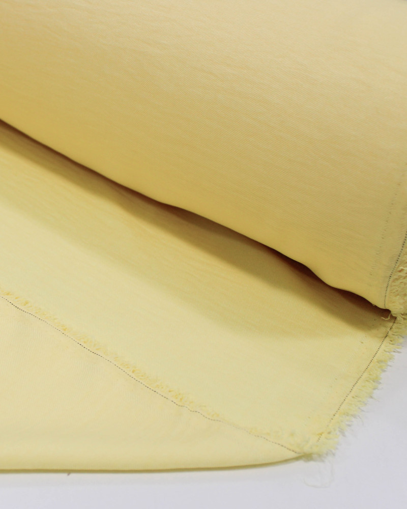 Tecido Crepe Duna Texturizado Amarelo Manteiga