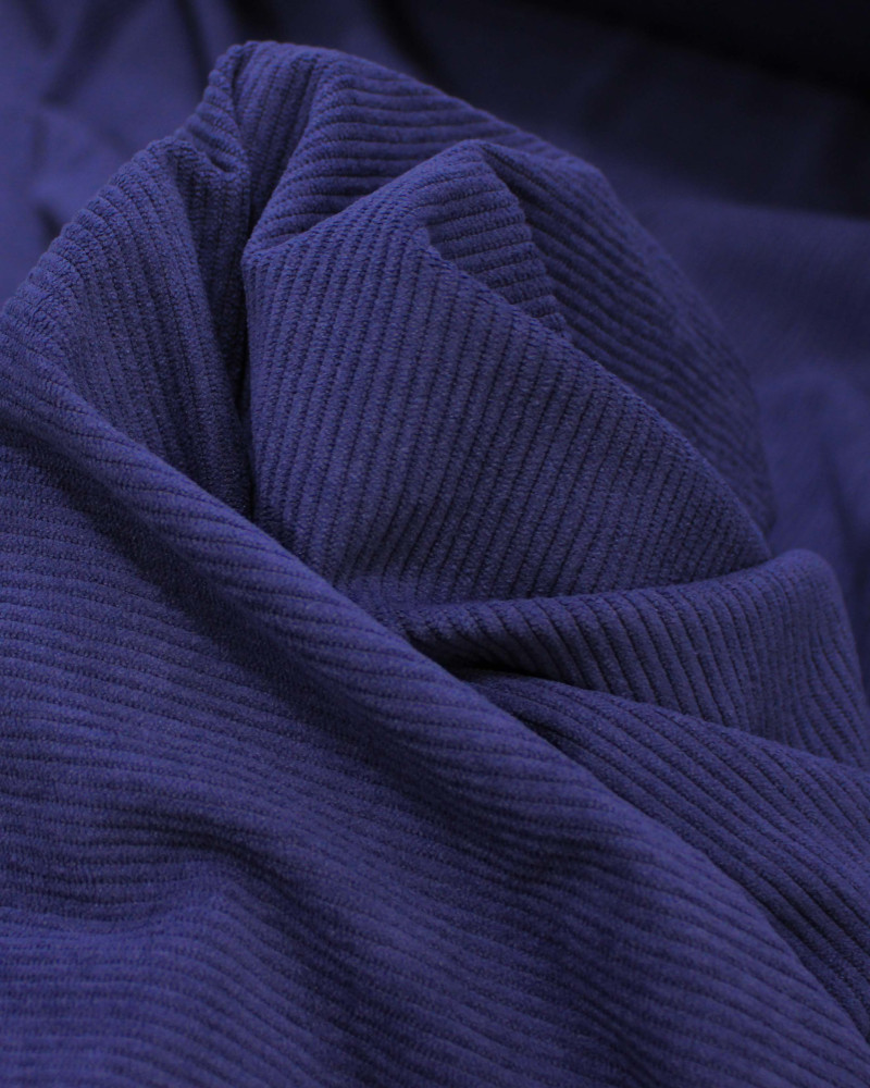 Tecido Veludo Cotelê Azul Anoitecer