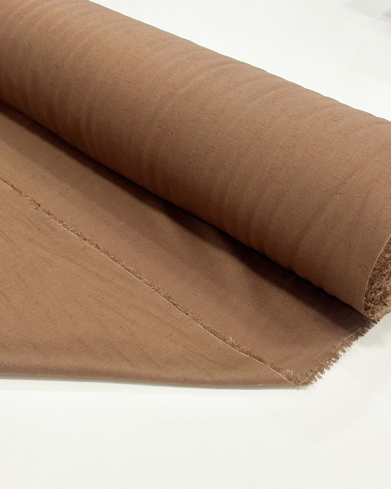 Tecido Linho Panama Leve Marrom Estonado (0.9m)