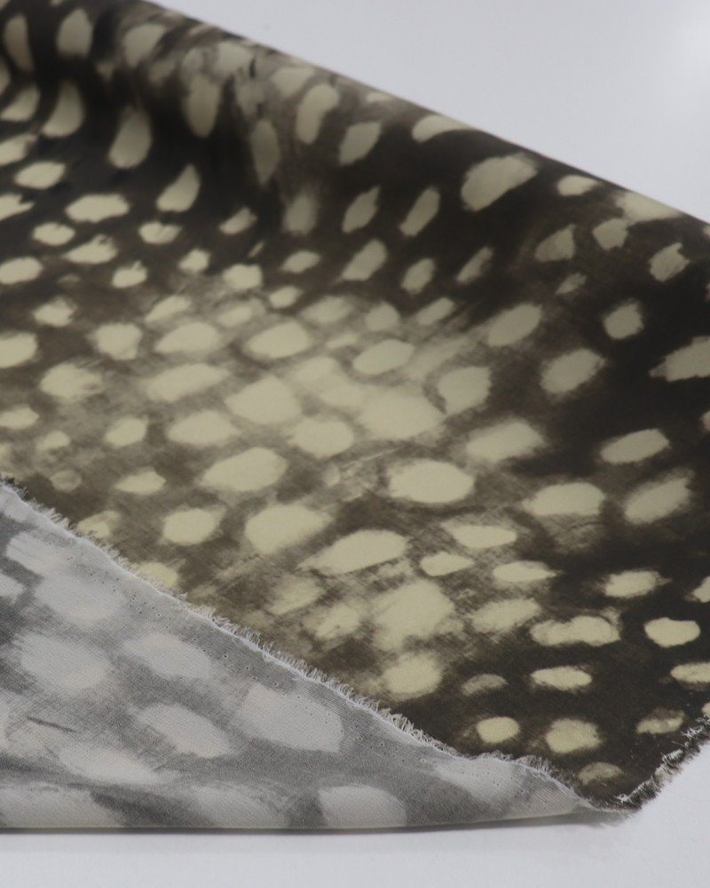 Tecido Crepe Chiffon Italiano Animal Print Tons de Marrom