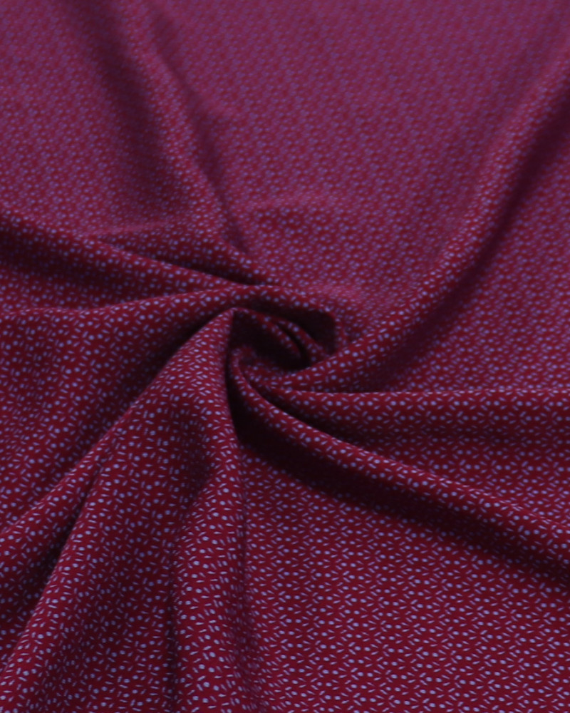 Tecido Viscose Acetinada Italiano Micro Estampado Azul Bebê e Rosa
