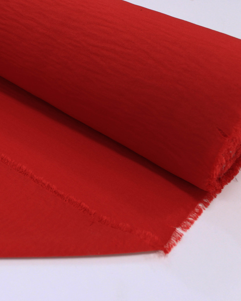 Tecido Crepe Salinas Sarjada Vermelho