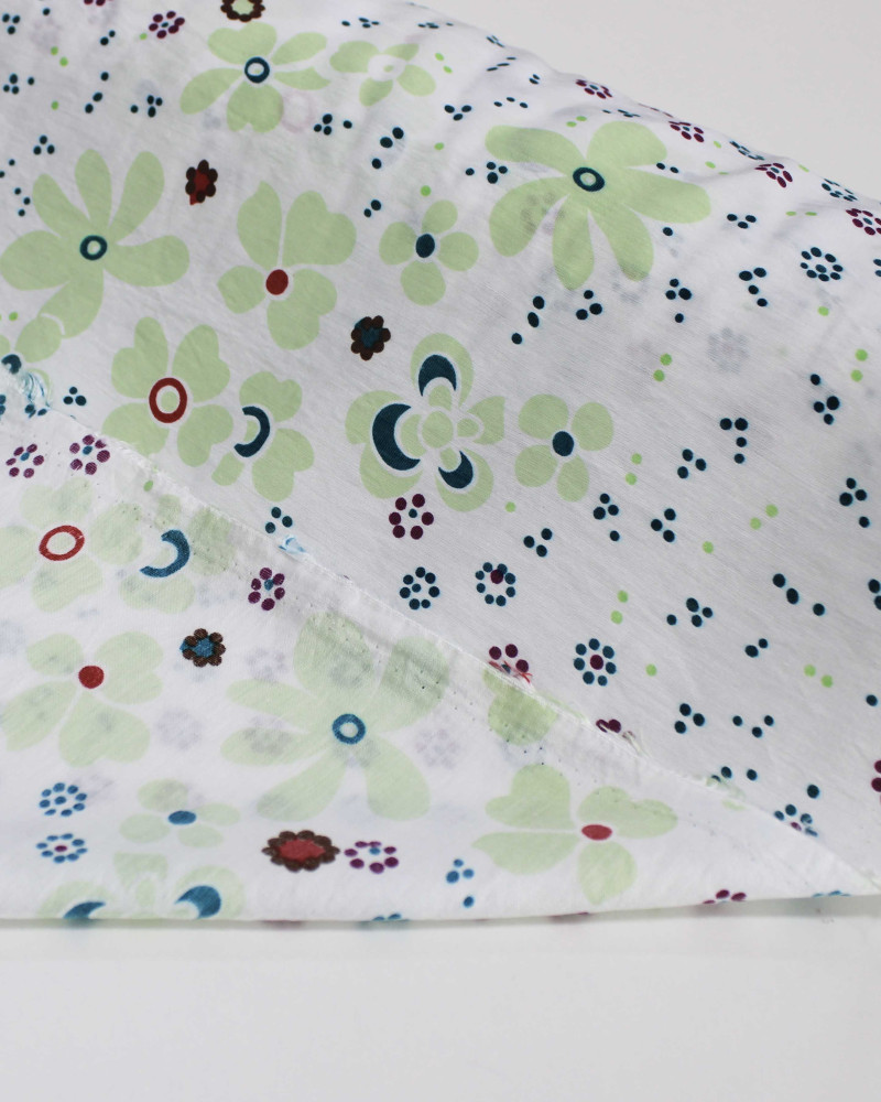 Tecido Viscose Mista com Poliamida Grosso Barrado Cashmere Floral Tons Terrosos e Branco