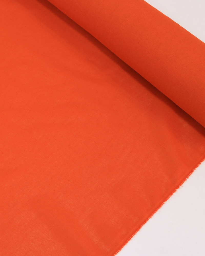 Tecido Linho Misto Laranja Vibrante