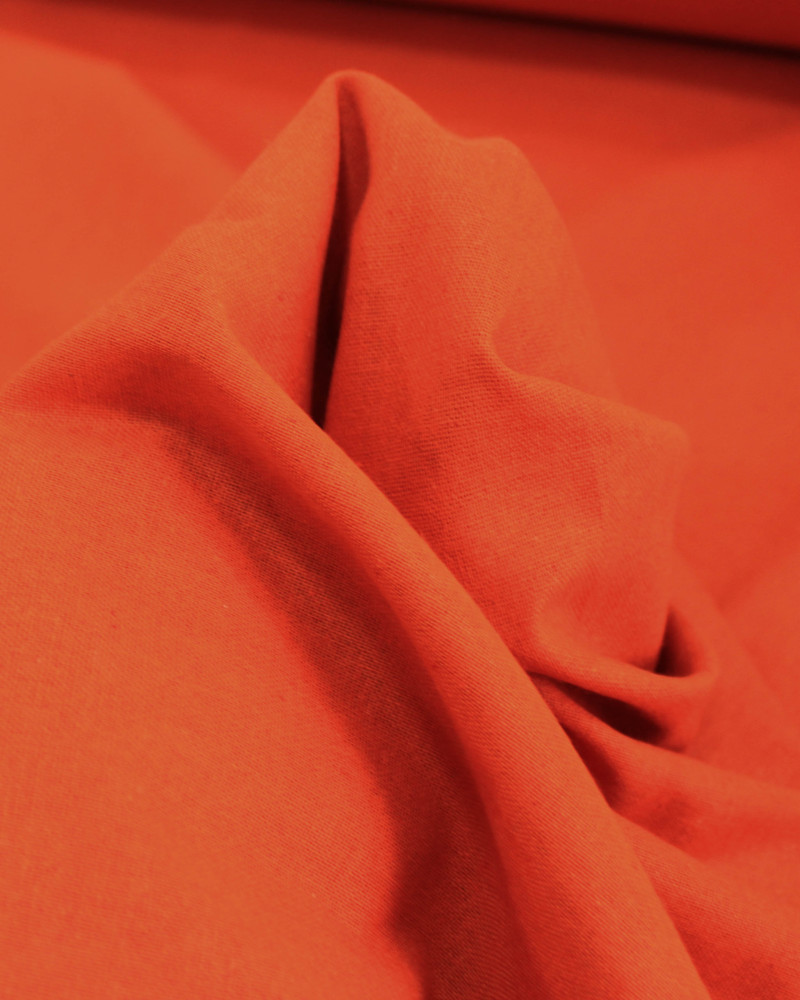Tecido Linho Misto Laranja Vibrante