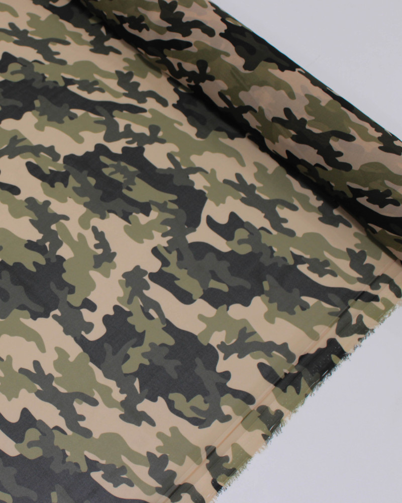 Tecido Crepe Chiffon Italiano Estampa Camuflada