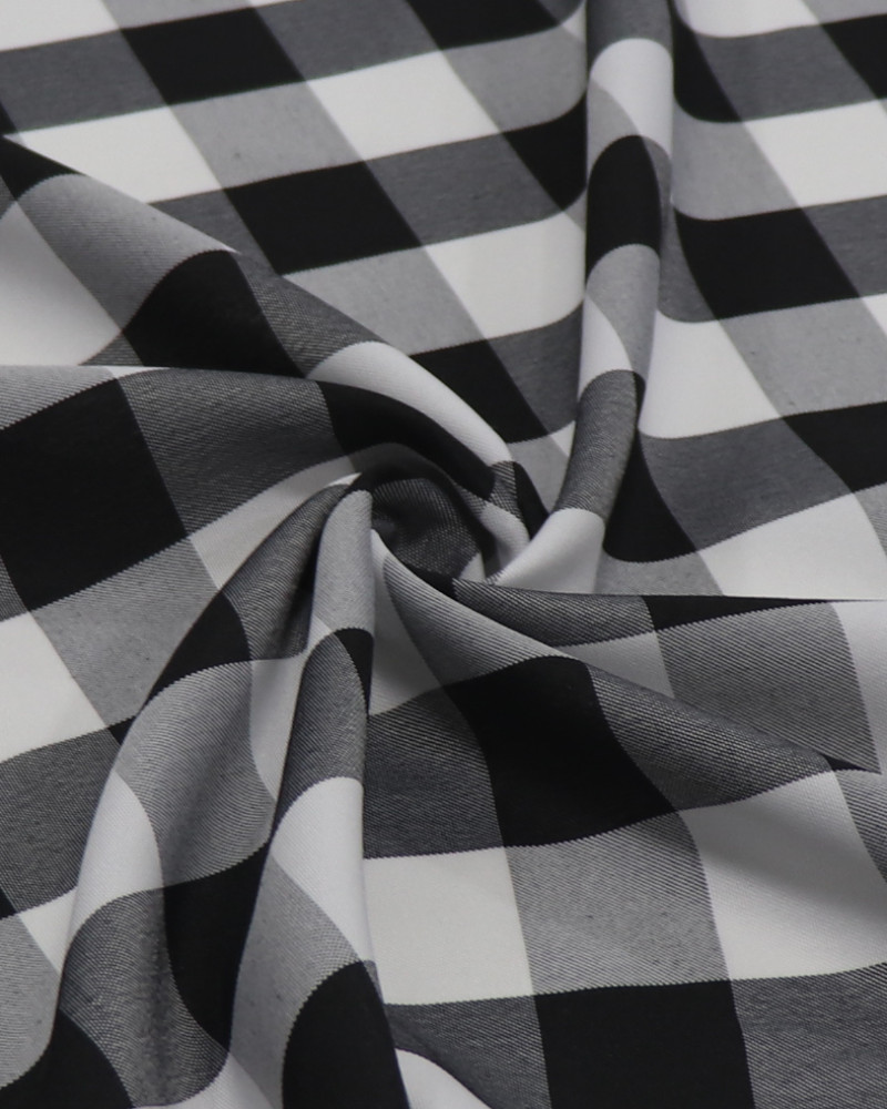 Tecido Oxford Quadriculado Branco e Preto