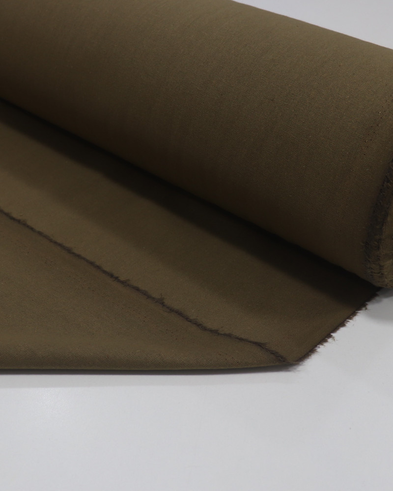 Tecido Linho Misto Rústico Marrom Canela (2.3m)