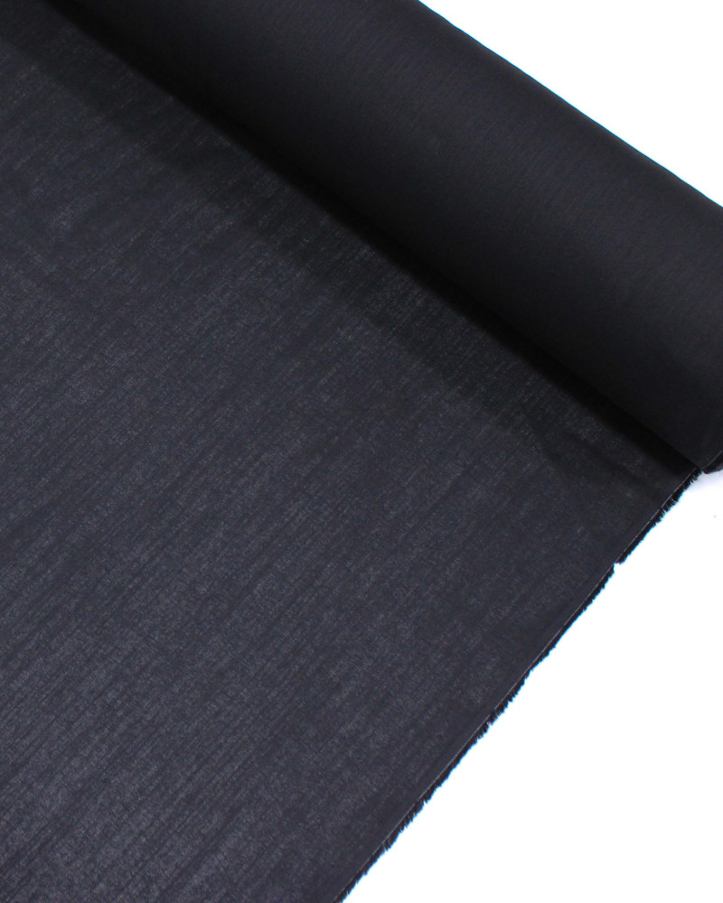 Tecido Linho Misto Camisaria Flamê Preto