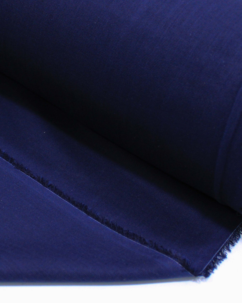 Tecido Linho Misto Camisaria Flamê Azul Marinho