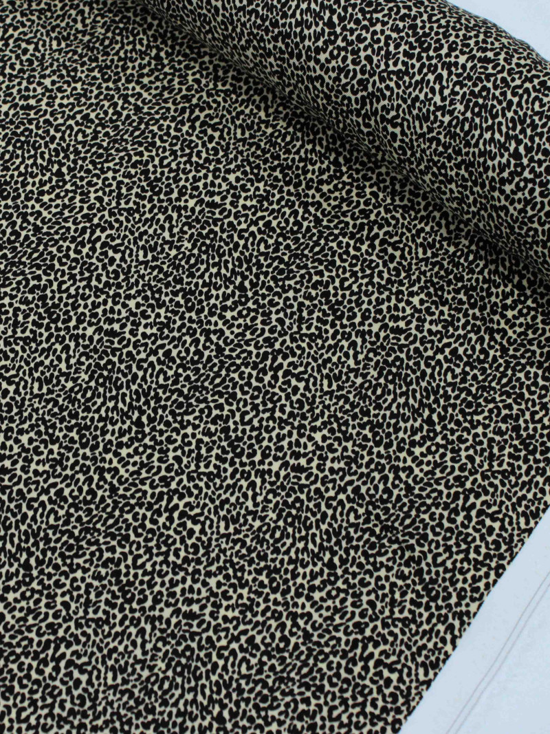 Tecido Crepe Italiano Micro Animal Print