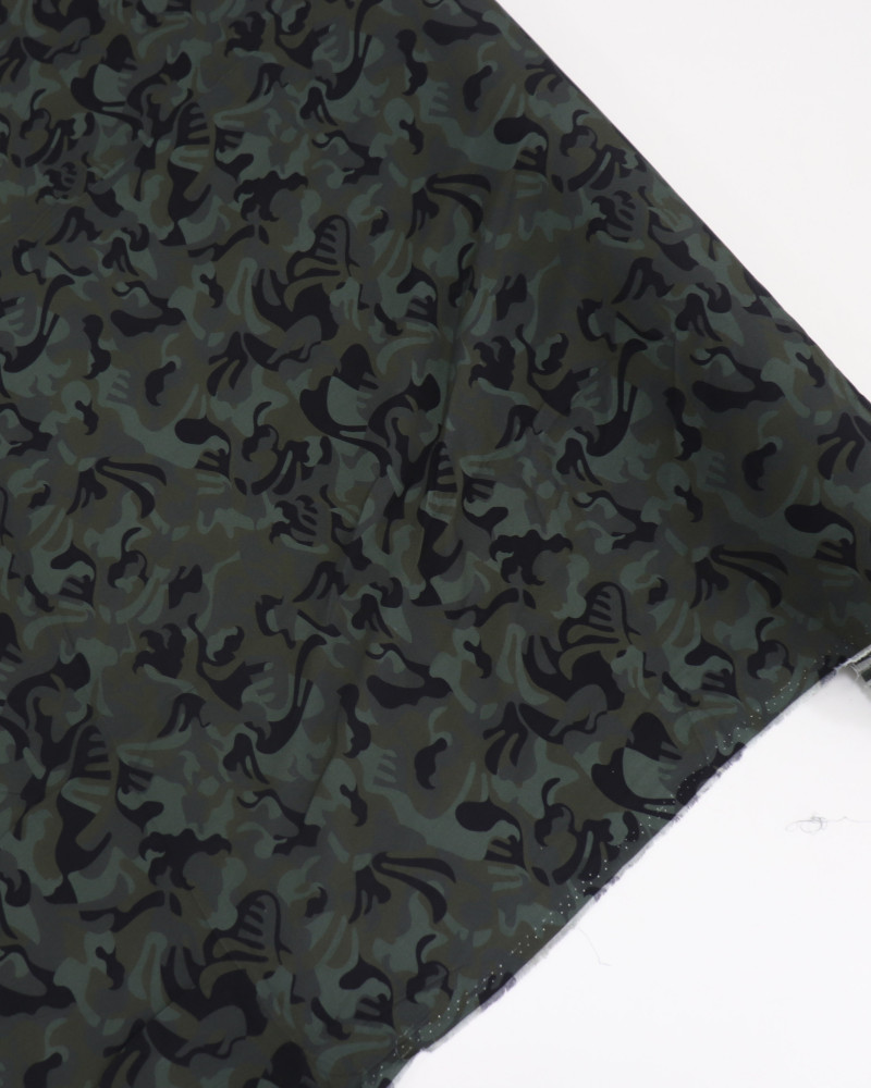 Tecido Viscose Camuflado Preto e Verde