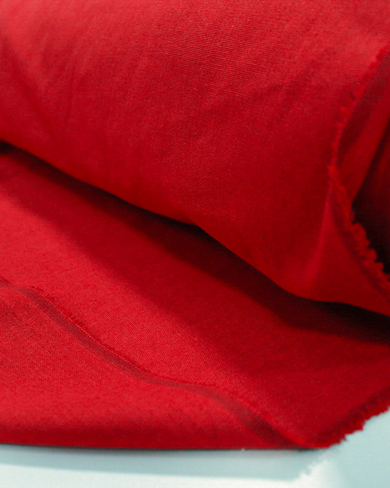 Tecido Linho Misto Rústico Vermelho (0.5m)